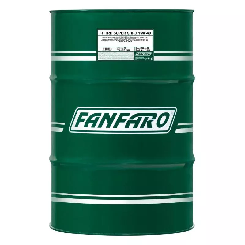 Масло моторное полусинтетическое FANFARO TRD SUPER 15W-40 SHPD 208 л